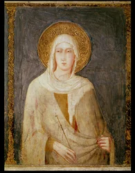 Cinque santi (dettaglio di Santa Chiara)